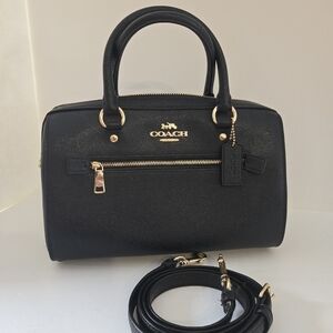 Coach black leather handbags
